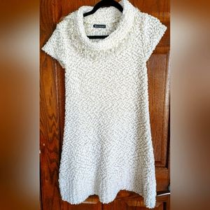 NWOT Beautiful Nubby Knit Mechant Ivory Sweater Tunic / Dress Size S